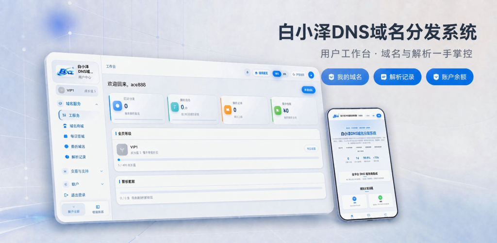 图片[3]-白小泽DNS域名分发系统 公测版 v1.0.0-一点技术源码网