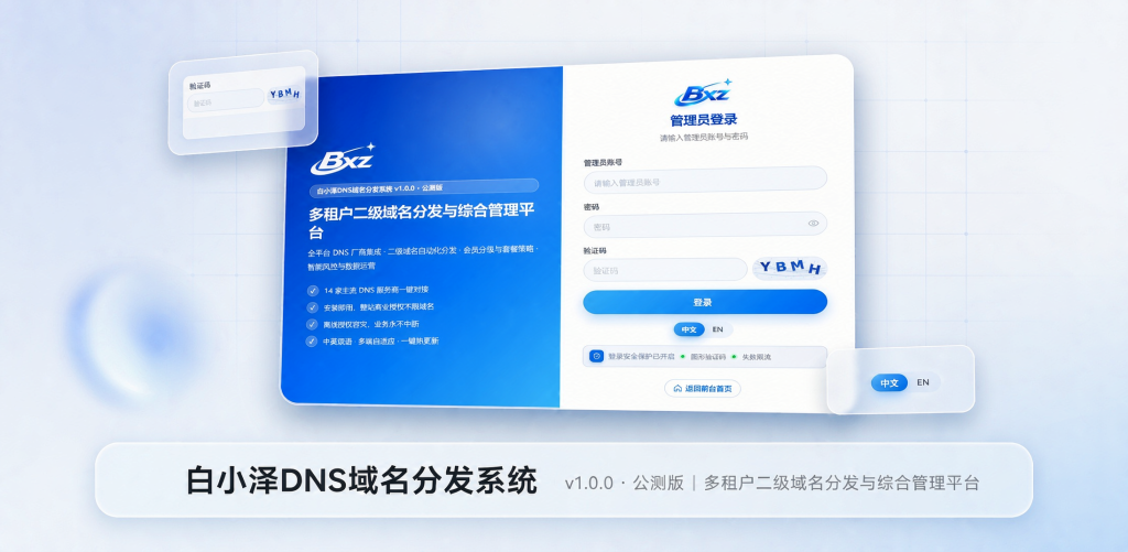 图片[4]-白小泽DNS域名分发系统 公测版 v1.0.0-一点技术源码网